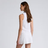 ICON EMBROIDERED 1/4 ZIP SLEEVELESS POLO