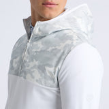 CAMO BRUSHED BACK TECH TERRY 1/4 ZIP HOODIE