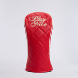 PLAY NICE QUILTED LEATHER DRIVER HEADCOVER