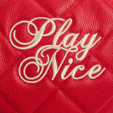 PLAY NICE QUILTED LEATHER DRIVER HEADCOVER