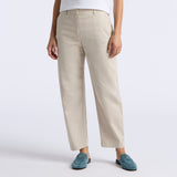 LTD RELEASE STRETCH COTTON GABARDINE BARREL LEG TROUSER