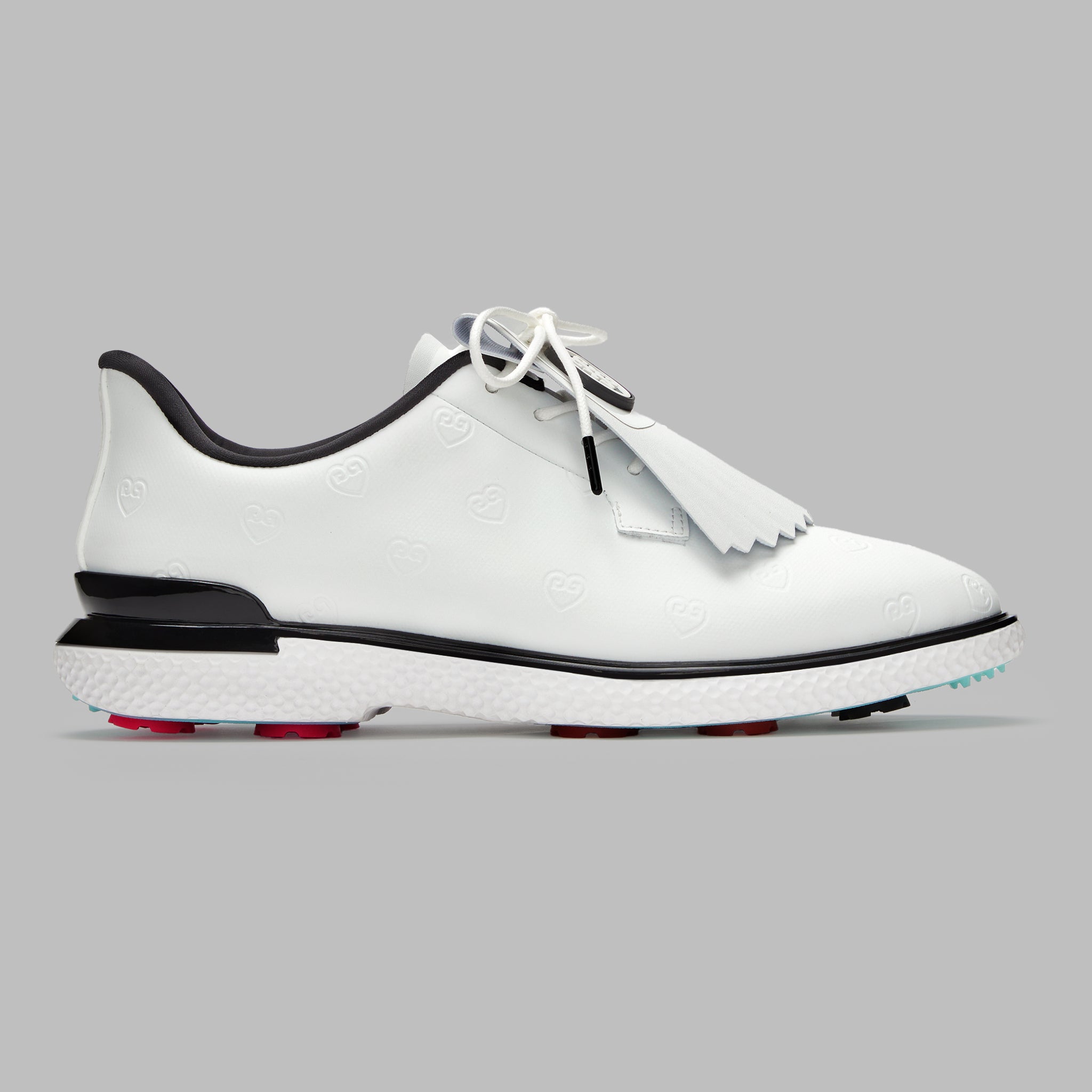 WOMEN'S GALLIVAN2R DEBOSSED HEART G'S KILTIE GOLF SHOE – G/FORE Canada