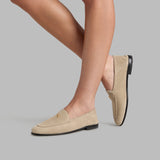 WOMEN'S METAL TEES SUEDE FLEX LOAFER