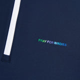 PRAY FOR BIRDIES BRUSHED BACK STRETCH 1/4 ZIP PULLOVER