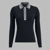 SILKY TECH NYLON QUARTER ZIP POLO