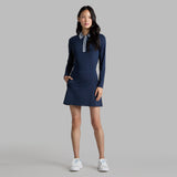 SILKY TECH NYLON QUARTER ZIP POLO