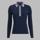 SILKY TECH NYLON QUARTER ZIP POLO