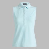 MIXED STRIPE TECH PIQUÉ SLEEVELESS POLO