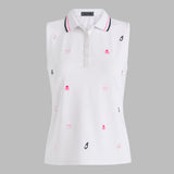EMBROIDERED TECH PIQUÉ SLEEVELESS POLO