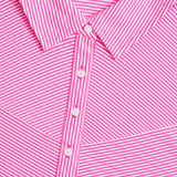 PANELED STRIPE TECH PIQUÉ SLEEVELESS POLO