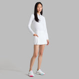 SILKY TECH NYLON LONG SLEEVE ZIP POLO