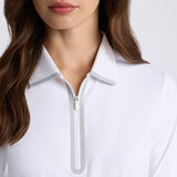SILKY TECH NYLON LONG SLEEVE ZIP POLO