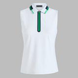 CONTRAST TECH PIQUÉ SLEEVELESS POLO