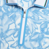 TRIPPY FLORAL SILKY TECH NYLON SLEEVELESS POLO