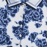 STAMPED FLORAL TECH JERSEY SLEEVELESS POLO