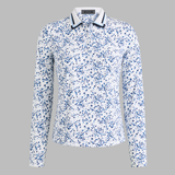 SCATTERED DITZY SILKY TECH NYLON LONG SLEEVE POLO