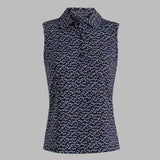 AYE POPPY SILKY TECH NYLON SLEEVELESS POLO