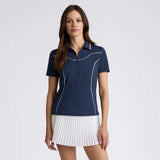 STRETCH NYLON INTERLOCK CONTOUR 1/4 ZIP POLO