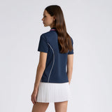 STRETCH NYLON INTERLOCK CONTOUR 1/4 ZIP POLO