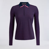 GEO 2 SILKY TECH NYLON LONG SLEEVE 1/4 ZIP POLO