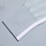 Merino Wool Contrast Stripe Turtleneck Sweater