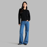 OPEN KNIT WOOL CASHMERE POLO