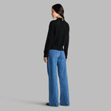 OPEN KNIT WOOL CASHMERE POLO