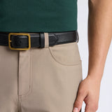 MEN'S LUXE PEBBLE LEATHER BELT