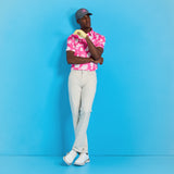 BLUR FLORAL TECH JERSEY POLO