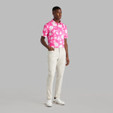 BLUR FLORAL TECH JERSEY POLO