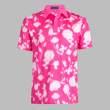 BLUR FLORAL TECH JERSEY POLO