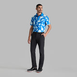 BLUR FLORAL TECH JERSEY POLO