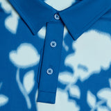 BLUR FLORAL TECH JERSEY POLO