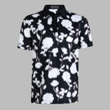 BLUR FLORAL TECH JERSEY POLO