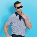 FEEDER STRIPE FINE TECH JERSEY POLO