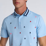 EMBROIDERED TECH JERSEY POLO