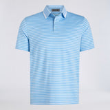 PERFORATED STRIPE JERSEY POLO