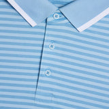 PERFORATED STRIPE JERSEY POLO
