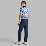 STAMPED FLORAL TECH JERSEY POLO