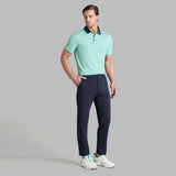 HERRINGBONE STRIPE TECH JERSEY POLO