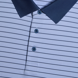 HERRINGBONE STRIPE TECH JERSEY POLO