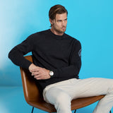 CIRCLE G MERINO WOOL CREWNECK SWEATER