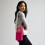 METAL TEES LEATHER MINI TOTE