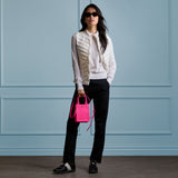 METAL TEES LEATHER MINI TOTE