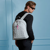 EMBOSSED SKULL & TEES LEATHER BACKPACK