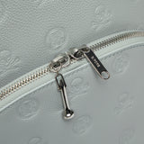 EMBOSSED SKULL & TEES LEATHER BACKPACK
