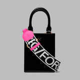 Metal Tees Box Calf Leather Mini Tote
