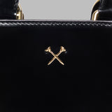 Metal Tees Box Calf Leather Mini Tote